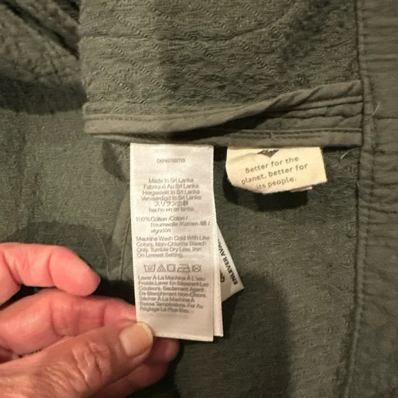 Madewell diamond jacquard shaw blazer olive green women's size small 100%Cotton - Picture 9 of 12